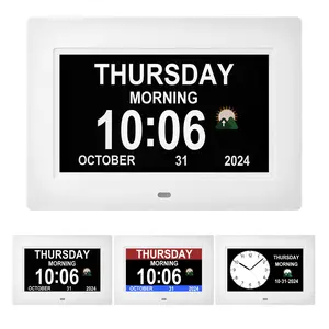 Dementia clock with date, time and day of the week digital calendar clock for the elderly digital alarm clock Decor USB Powered Clock